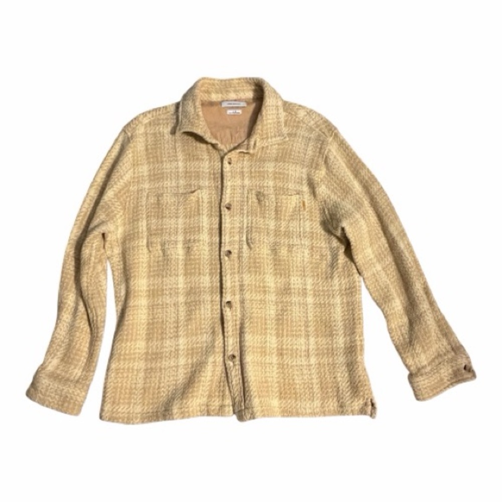 Urban Outfitters Men's Beige Plaid Jacket 100% Cotton Size Large